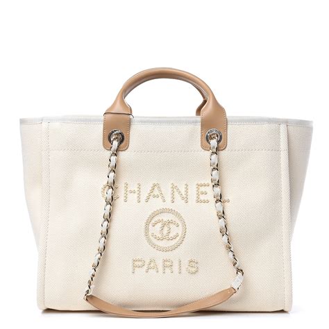 Chanel pearl tote bag